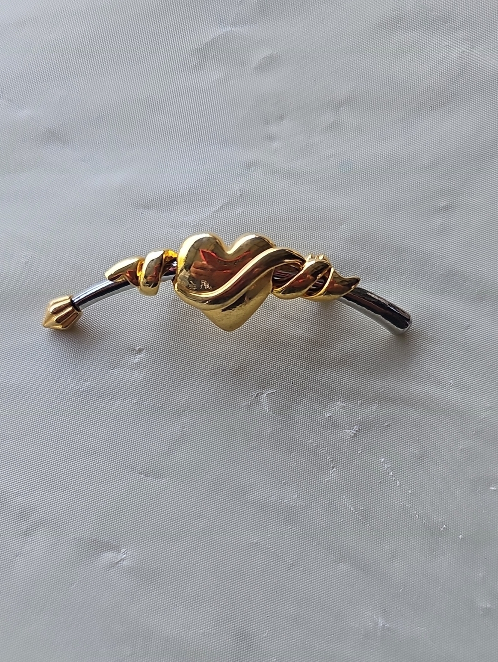 Gold-Tone Heart Twist Pin